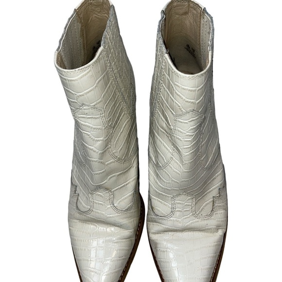 Sam Edelman Women's Ankle Booties Size 10M "Winona" White Leather Slip On - Picture 5 of 11